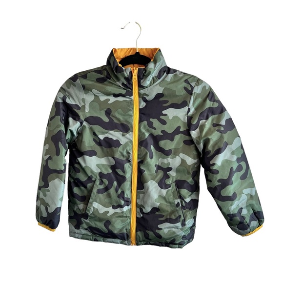 Gap Kids Reversible Camo Puffer Coat Size Small - Picture 1 of 6